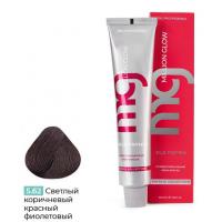 Крем-краска для волос TNL Million glow Private collection Silk protein 5.62 Светлый коричневый красн