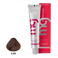 Крем-краска для волос TNL Million glow Private collection Silk protein 6.88 Темный блонд коричневый