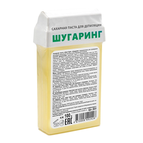 Паста сахарная Средняя в картридже Start Epil 100 гр
