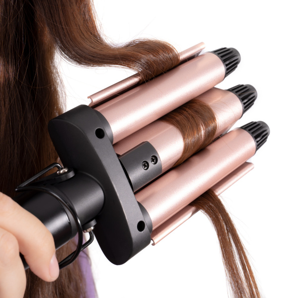 Профессиональная плойка для завивки волос тройная TNL мультистайлер Curly Pro